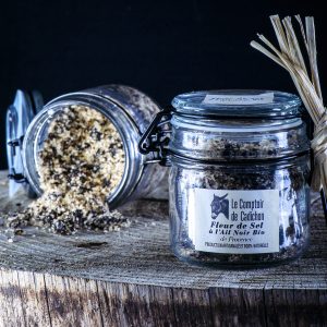 Fleur de sel à l’ail noir bio de Provence